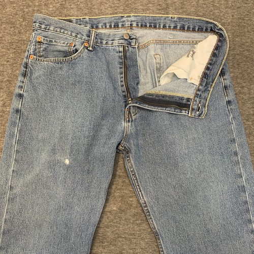 505 Levi’s Herren Jeans 38x33 Etikett 38x31 gemessen gerades Bein Regular Fit - Bild 1 von 12