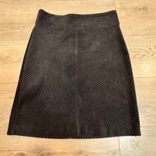 GAP Corduroy A Line Skirt Black Chevron Pattern Side Zip Women Size 6 Medium M