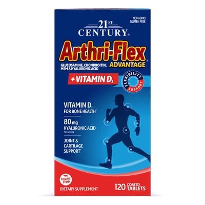 21st Century Arthri-Flex Advantage Plus Vitamin D3 Bone Coated Tablet 120 Ct