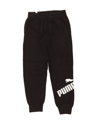 PUMA Womens Graphic Tracksuit Trousers Joggers UK 6 XS  Black AI01