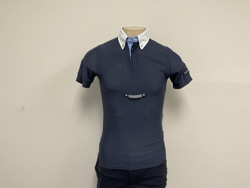 Razza Pura Sports Mind Men's XS Short Sleeve Show Shirt Blue Italy NWT