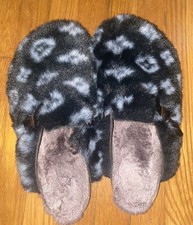 Designer Faux Fur Fuzzy Clogs Size 12 