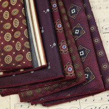 Vintage Men's Pocket Square Chest Burgundy Groom Suit Accessories Handkerchief