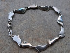 Sterling Silver 925 Foot Anklet/Bracelet Made In China 8 Grams