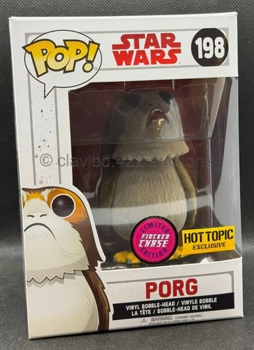 Funko POP!  Star Wars: Porg Flocked Chase - Hot Topic Excl 198 Movies Bobblehead