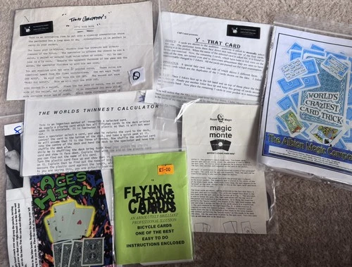 Vintage Magic Tricks - Lot Of Magicians Tricks and Props - packet tricks etc