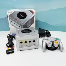 Nintendo Gamecube PAL Console Silver Argento Boxata Con Scatola Controller Cavi