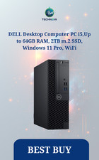 DELL Desktop Computer PC i5,Up to 64GB RAM, 2TB m.2 SSD, Windows 11 Pro, WiFi