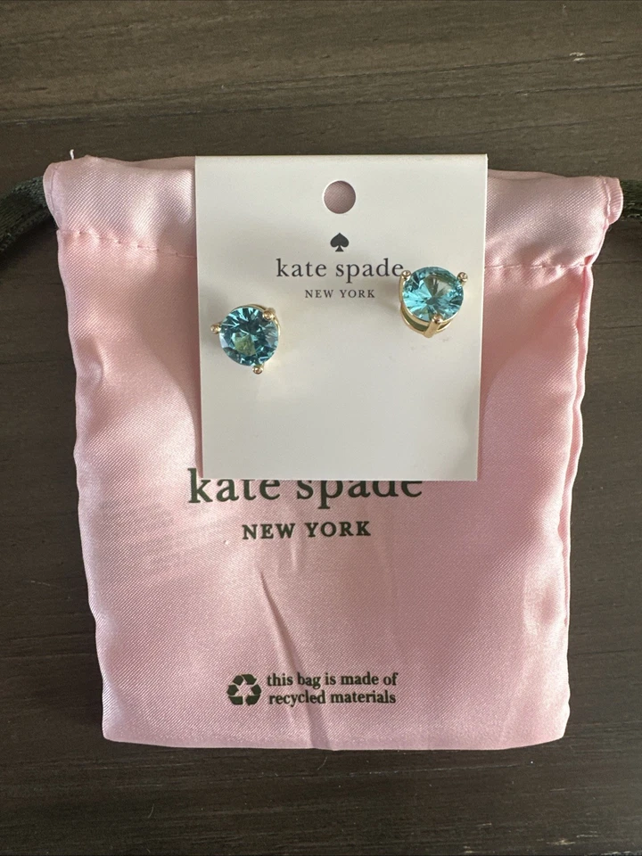 Aretes Kate Spade New York rojo aguamarina tiro y brillo Foto 2 de 3