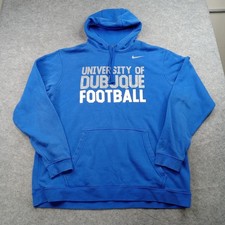 Nike Hoodie Mens 2XL Blue University Of Dubuque Football Pullover Sweatshirt