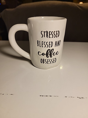 Coffee Mug ''Stressed Blessed and Coffee Obsessed'' theme (Nice)