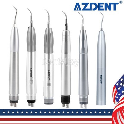 AZDENT Dental Ultrasonic Air Perio Scaler Handpiece Hygienist 2 /4Holes 3 Tips