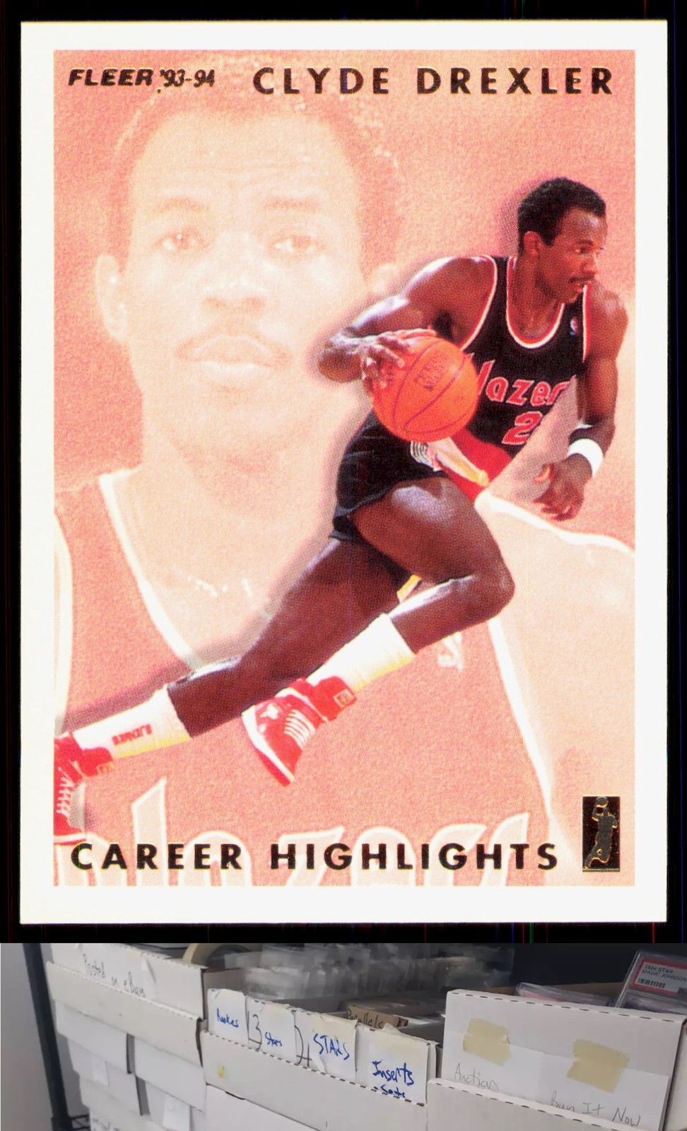 1993-94 Fleer #4 Clyde Drexler Clyde Drexler Career Highlights - JL