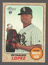REYNALDO LOPEZ 2017 Topps Heritage BRIGHT YELLOW BACK RC #529 Rookie Card PR /25. rookie card picture