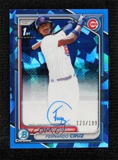 2024 Bowman Chrome Sapphire Edition Prospects 123/199 Fernando Cruz Auto 1k9t
