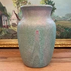 Roseville Early Carnelian Vase Fantastic Glaze Huge Arts & Crafts 9.25x5.5x5.5"