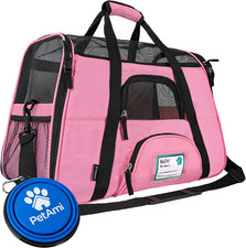 Airline Approved Pet Carrier for Cats  Small Dogs, Soft Sided TSA Travel Carrie
