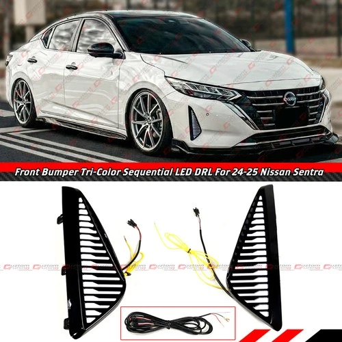 For 2024-2025 Nissan Sentra Tri-Color LED DRL Sequential Day Time Running Light - product listing photo