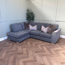 Graphite - DFS Orka Left Hand Facing Chaise Corner Sofa - Delivery Available