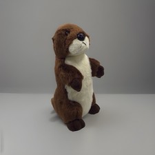 Aurora Standing Brown River Otter Plush Stuffed Animal Toy 7" Nov 2016
