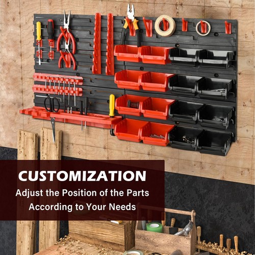 43Pcs Wall Mount Tool Organizer, Storage Bins for Nuts, Bolts and Hardware Pa... - Picture 4 of 6