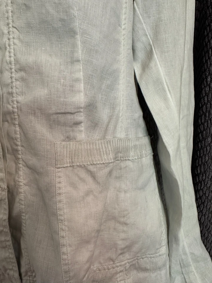 Chaqueta de lino Rundholz etiqueta negra - azul mar/hielo - talla M Foto 4 de 4