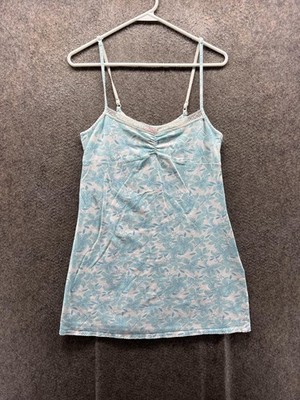 Lilly Pulitzer Sleep Gown Womens Medium Blue Floral Jersey Chemise Lounge