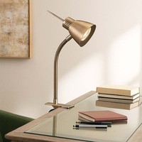 Klemmlampe Tischlampe Schreibtischlampe Flexibel Led Leselampe Altmessing 37,5Cm