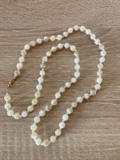 Perlmutt-Kette, Vintage, große und kleine Perlen