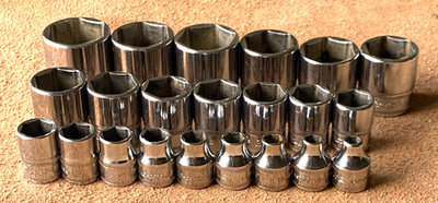 #ad Snap on 22Pc Metric 3 8 Drive Shallow FSM Socket Set 5.5mm 26mm 6Pt Minty $339.95