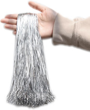 2000 Strands Christmas Tinsel Icicles, 19.8" Silver Icicle for Xmas Tree, Holida