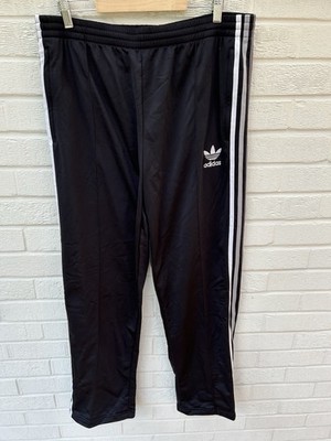 Adidas Originals Joggers Mens Large Black Straight Loose Trefoil Pleated Spo SST
