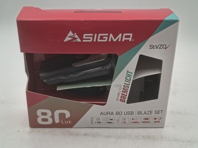 Sigma Aura 80 Blaze Set LED Fahrradlicht vorne & hinten Bremslicht -- 6480/1202