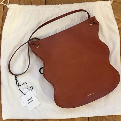 Mansur Gavriel Ocean Bag In Brandy Leather Shoulder Bag EUC 