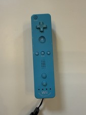 Official Blue Nintendo Wii Controller With Wii Motion Plus — Excellent Condition