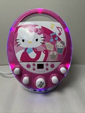 HELLO KITTY 66209-WM Disco Party CD Player Karaoke Machine Boombox NO MIC