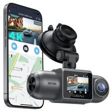 Dash Cam 4K D30s Auto con GPS Wi Fi Doppia Telecamera Anteriore e Interna 2.5k - Miniatura 1