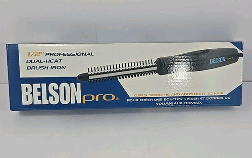 Belson Pro 1/2 Inch Professional Dual-Heat Curling Brush Iron Hair Styling Tool