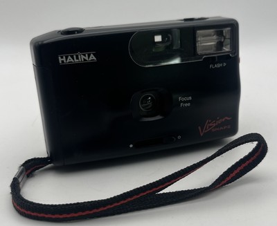 Halina Vision Snapz analoge Kompaktkamera 35 mm schwarz - voll funktionsfähig