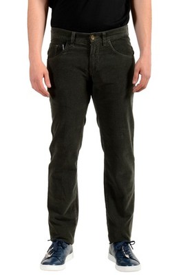 Dolce & Gabbana Men's Green Corduroy Straight Leg Jeans US 30 IT 46