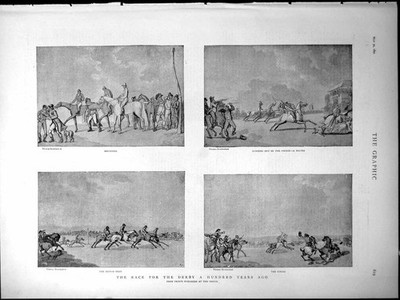 Alter Race Derby vor 100 Jahren Montage Bolter Second Heat Finish 1891