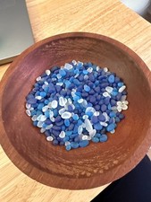 Sea Glass Stones Fish Tank Aquarium Rocks Blue Mix Pebbles for Crafts Home Decor