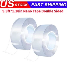 3M/9.9FT Nano Magic Tape Double Sided Traceless Washable Adhesive Gel