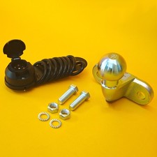 Tow Ball + Socket Assembly 12N 7 Pin 50mm Tow Hitch Gold E Approved Caravan UK