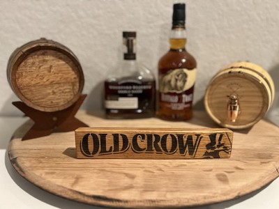 Old Crow Bourbon Barrel Stave Piece Gift For Bourbon Lover Bourbon Gift Basket