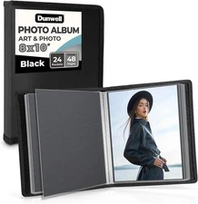 Dunwell Photo Album 8x10 (Black) with Mounting w/ BLK Paper, Black 