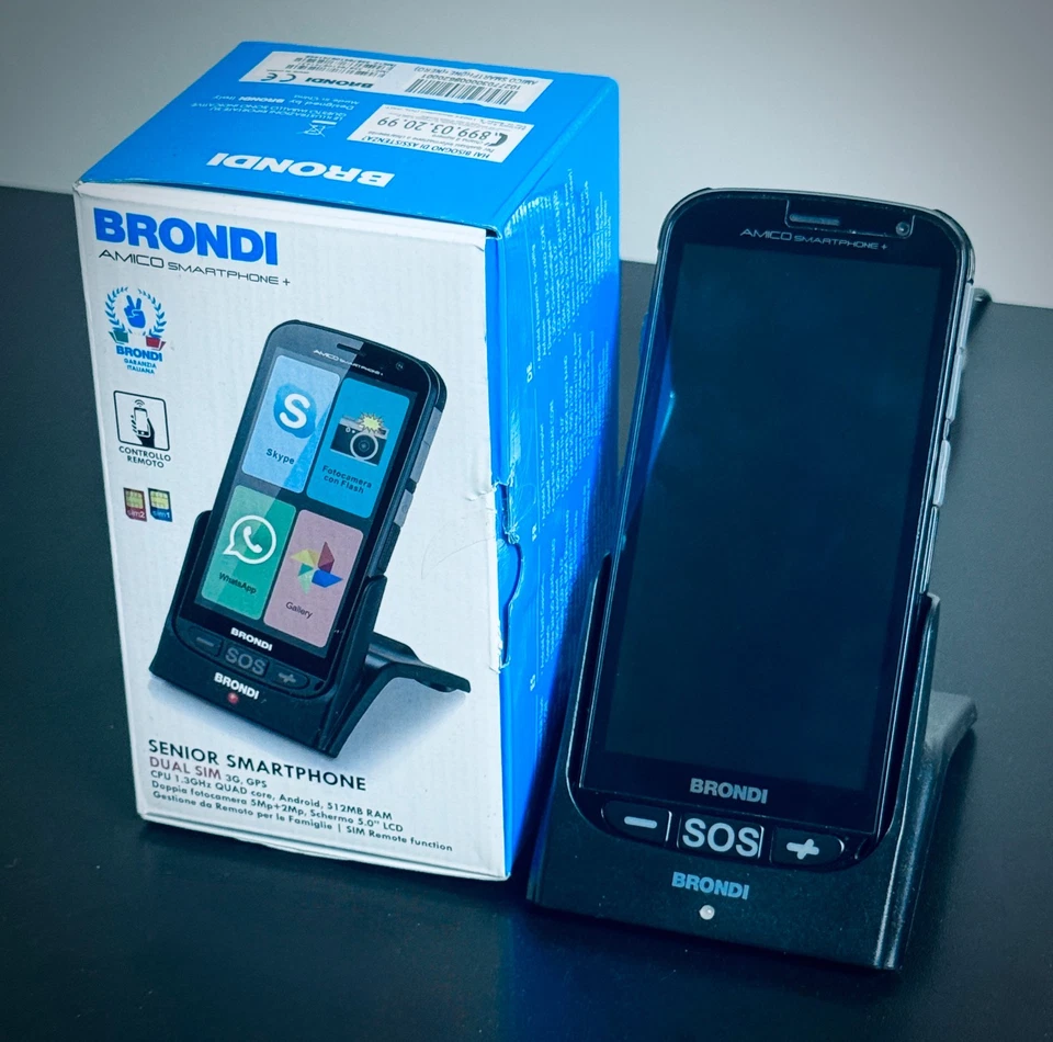 Brondi Amico Smartphone + (Telefono per Anziani con SOS) - Immagine 3 di 4