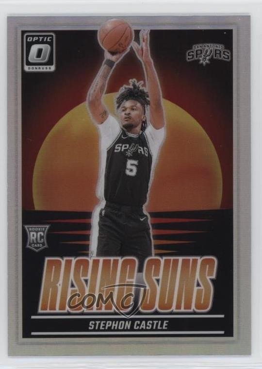 2024 Panini Donruss Optic Rising Suns Holo Prizm Stephon Castle Rookie RC 0x7c
