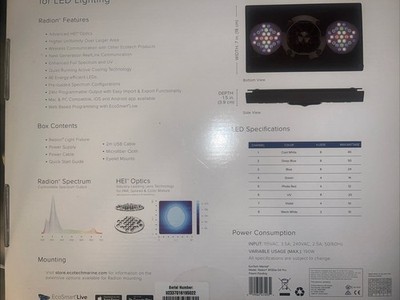 EcoTech Marine Radion XR30w Pro 4 Fixture 19962474934| eBay