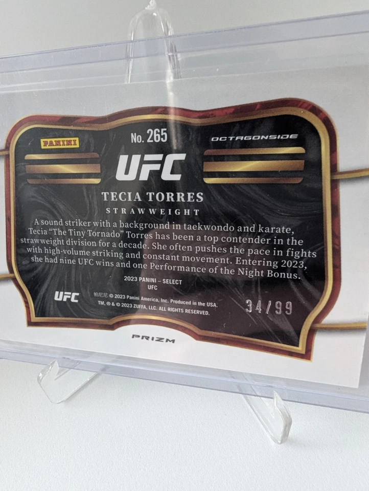 2023 Panini Select H2 - #265 Octagon side Red Disco - Tecia Torres /99 - Image 2 of 2